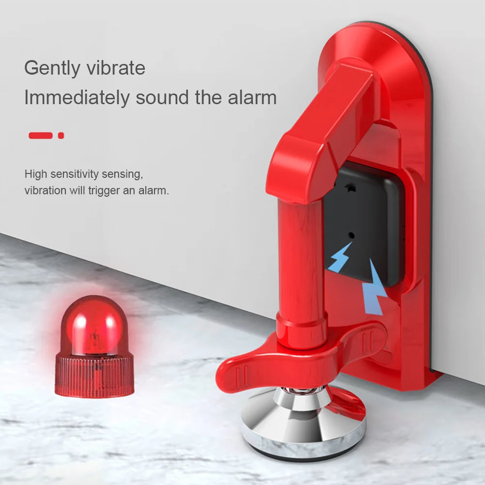 Portable Alarm Door Stopper with Suction Cup - Travel Security Device for Enhanced Door Lock Protection and Self-Defense Against Theft